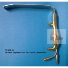 Breast Retractor with Fiber Optic and Suction Tebbetts Style